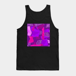 Mazipoodles Psychedelic Egyptian Collage Purple Fuchsia Tank Top